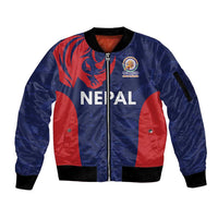 Custom Nepal Cricket Spirit 2026 Sleeve Zip Bomber Jacket World T20 Edition - Wonder Print Shop