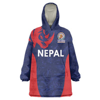 Custom Nepal Cricket Spirit 2026 Wearable Blanket Hoodie World T20 Edition - Wonder Print Shop