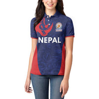 Custom Nepal Cricket Spirit 2026 Women Polo Shirt World T20 Edition - Wonder Print Shop