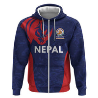 Custom Nepal Cricket Spirit 2026 Zip Hoodie World T20 Edition - Wonder Print Shop