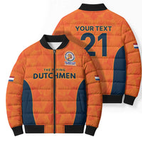 Custom Netherlands Cricket Spirit 2026 Bomber Puffer Jacket World T20 Edition - Wonder Print Shop