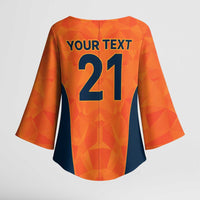 Custom Netherlands Cricket Spirit 2026 Kimono Sleeve Blouse World T20 Edition - Wonder Print Shop