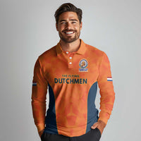 Custom Netherlands Cricket Spirit 2026 Long Sleeve Polo Shirt World T20 Edition - Wonder Print Shop