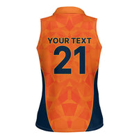 Custom Netherlands Cricket Spirit 2026 Women Sleeveless Polo Shirt World T20 Edition - Wonder Print Shop