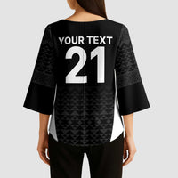 Custom New Zealand Cricket Spirit 2026 Kimono Sleeve Blouse World T20 Edition - Wonder Print Shop