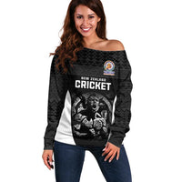 Custom New Zealand Cricket Spirit 2026 Off Shoulder Sweater World T20 Edition - Wonder Print Shop