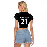 Custom New Zealand Cricket Spirit 2026 Raglan Cropped T Shirt World T20 Edition - Wonder Print Shop
