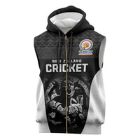 Custom New Zealand Cricket Spirit 2026 Sleeveless Zip Hoodie World T20 Edition - Wonder Print Shop