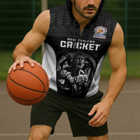 Custom New Zealand Cricket Spirit 2026 Sleeveless Zip Hoodie World T20 Edition - Wonder Print Shop