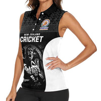 Custom New Zealand Cricket Spirit 2026 Women Sleeveless Polo Shirt World T20 Edition - Wonder Print Shop