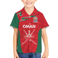 Custom Oman Cricket Spirit 2026 Kid Hawaiian Shirt World T20 Edition - Wonder Print Shop