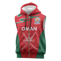 Custom Oman Cricket Spirit 2026 Sleeveless Zip Hoodie World T20 Edition - Wonder Print Shop