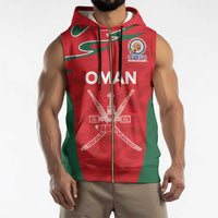 Custom Oman Cricket Spirit 2026 Sleeveless Zip Hoodie World T20 Edition - Wonder Print Shop
