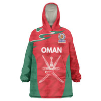 Custom Oman Cricket Spirit 2026 Wearable Blanket Hoodie World T20 Edition - Wonder Print Shop