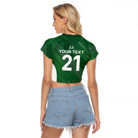 Custom Pakistan Cricket Spirit 2026 Raglan Cropped T Shirt World T20 Edition - Wonder Print Shop