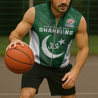 Custom Pakistan Cricket Spirit 2026 Sleeveless Zip Hoodie World T20 Edition - Wonder Print Shop