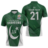 Custom Pakistan Cricket Spirit 2026 Zipper Polo Shirt World T20 Edition - Wonder Print Shop
