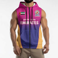 Custom United Arab Emirates Cricket Spirit 2026 Sleeveless Zip Hoodie World T20 Edition - Wonder Print Shop