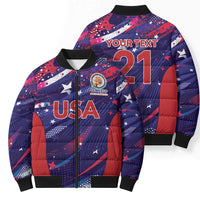 Custom United States Cricket Spirit 2026 Bomber Puffer Jacket World T20 Edition - Wonder Print Shop