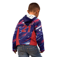 Custom United States Cricket Spirit 2026 Kid Hoodie World T20 Edition - Wonder Print Shop