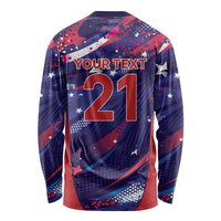 Custom United States Cricket Spirit 2026 Long Sleeve Shirt World T20 Edition - Wonder Print Shop