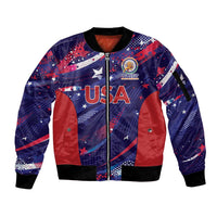 Custom United States Cricket Spirit 2026 Sleeve Zip Bomber Jacket World T20 Edition - Wonder Print Shop