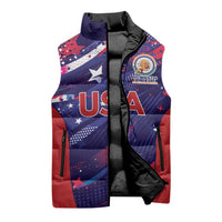Custom United States Cricket Spirit 2026 Sleeveless Puffer Jacket World T20 Edition - Wonder Print Shop