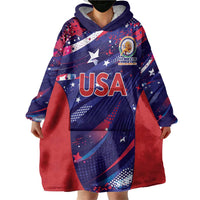 Custom United States Cricket Spirit 2026 Wearable Blanket Hoodie World T20 Edition - Wonder Print Shop