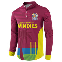 Custom West Indies Cricket Spirit 2026 Button Sweatshirt World T20 Edition - Wonder Print Shop