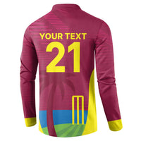 Custom West Indies Cricket Spirit 2026 Button Sweatshirt World T20 Edition - Wonder Print Shop