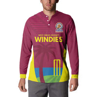 Custom West Indies Cricket Spirit 2026 Button Sweatshirt World T20 Edition - Wonder Print Shop