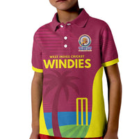 Custom West Indies Cricket Spirit 2026 Kid Polo Shirt World T20 Edition - Wonder Print Shop
