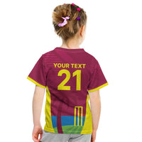 Custom West Indies Cricket Spirit 2026 Kid T Shirt World T20 Edition - Wonder Print Shop