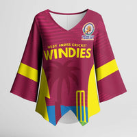Custom West Indies Cricket Spirit 2026 Kimono Sleeve Blouse World T20 Edition - Wonder Print Shop