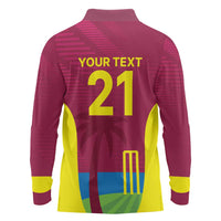 Custom West Indies Cricket Spirit 2026 Long Sleeve Polo Shirt World T20 Edition - Wonder Print Shop