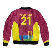 Custom West Indies Cricket Spirit 2026 Sleeve Zip Bomber Jacket World T20 Edition - Wonder Print Shop