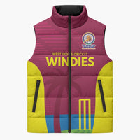 Custom West Indies Cricket Spirit 2026 Sleeveless Puffer Jacket World T20 Edition - Wonder Print Shop