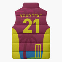 Custom West Indies Cricket Spirit 2026 Sleeveless Puffer Jacket World T20 Edition - Wonder Print Shop