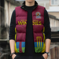 Custom West Indies Cricket Spirit 2026 Sleeveless Puffer Jacket World T20 Edition - Wonder Print Shop