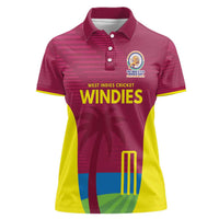 Custom West Indies Cricket Spirit 2026 Women Polo Shirt World T20 Edition - Wonder Print Shop