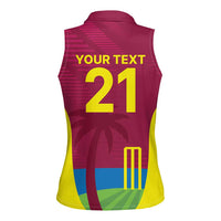 Custom West Indies Cricket Spirit 2026 Women Sleeveless Polo Shirt World T20 Edition - Wonder Print Shop