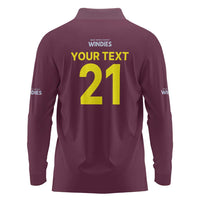 Custom West Indies 1999 Retro Long Sleeve Polo Shirt Classic Champion Vintage - Wonder Print Shop