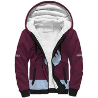 Custom West Indies 1999 Retro Sherpa Hoodie Classic Champion Vintage - Wonder Print Shop