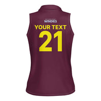 Custom West Indies 1999 Retro Women Sleeveless Polo Shirt Classic Champion Vintage - Wonder Print Shop