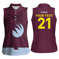 Custom West Indies 1999 Retro Women Sleeveless Polo Shirt Classic Champion Vintage - Wonder Print Shop
