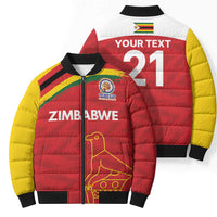 Custom Zimbabwe Cricket Spirit 2026 Bomber Puffer Jacket World T20 Edition - Wonder Print Shop