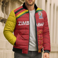 Custom Zimbabwe Cricket Spirit 2026 Bomber Puffer Jacket World T20 Edition - Wonder Print Shop
