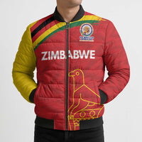 Custom Zimbabwe Cricket Spirit 2026 Bomber Puffer Jacket World T20 Edition - Wonder Print Shop