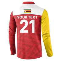 Custom Zimbabwe Cricket Spirit 2026 Button Sweatshirt World T20 Edition - Wonder Print Shop
