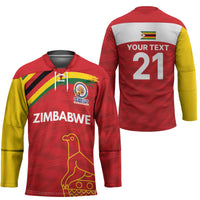Custom Zimbabwe Cricket Spirit 2026 Hockey Jersey World T20 Edition - Wonder Print Shop